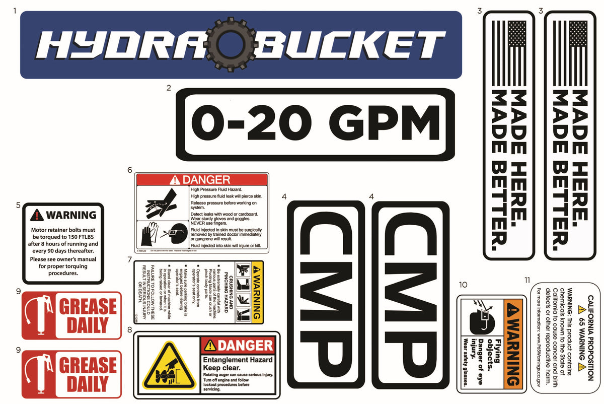 HYDRA BUCKET STICKER KIT